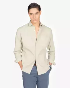 Однотонная узкая мужская рубашка Harper & Neyer, зеленый