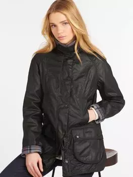 Однотонная вощеная куртка Bedale Barbour, черный