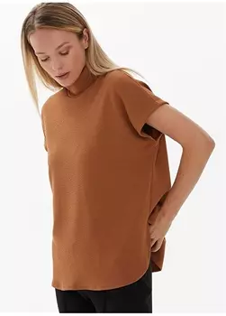 Однотонная женская блузка из верблюжьей шерсти с водолазкой Selen