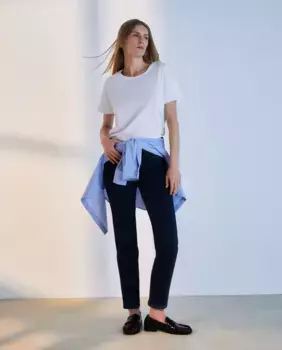 Однотонная женская футболка с короткими рукавами Woman El Corte Ingls, белый