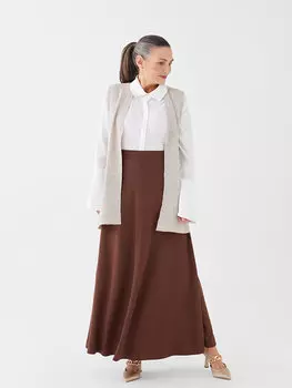 Однотонная женская расклешенная юбка с эластичной резинкой на талии LCW Grace