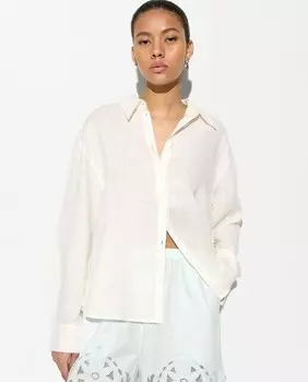 Однотонная женская рубашка с длинными рукавами Parfois, белый