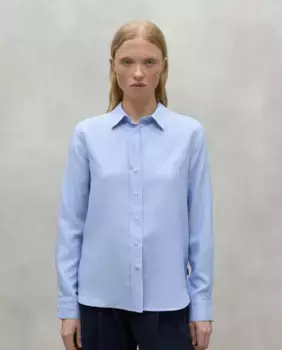 Однотонная женская рубашка с застежкой на пуговицы Ecoalf, синий