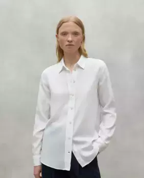 Однотонная женская рубашка с застежкой на пуговицы Ecoalf, белый