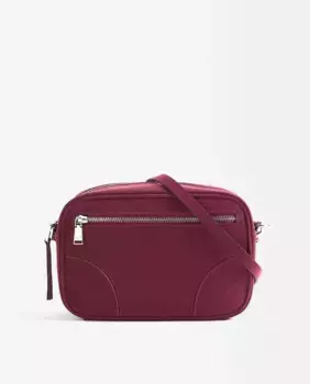 Однотонная женская сумка через плечо квадратной формы с застежкой-молнией и передним карманом Parfois, бордовый