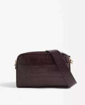 Однотонная женская сумка через плечо с анималистическим принтом и несколькими отделениями на молнии Parfois, коричневый