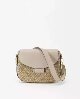 Однотонная женская сумка через плечо с клапаном и магнитной застежкой Parfois, бежевый