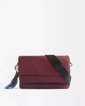 Однотонная женская сумка через плечо с клапаном и магнитной застежкой Parfois, бордовый