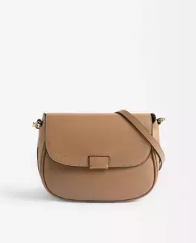 Однотонная женская сумка через плечо с клапаном и магнитной застежкой Parfois, коричневый