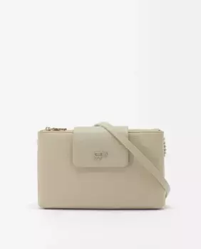 Однотонная женская сумка через плечо с клапаном и застежкой-молнией Parfois, цвет Natural