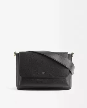 Однотонная женская сумка через плечо с клапаном и съемной косметичкой на магните Parfois, черный