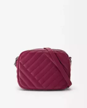 Однотонная женская сумка через плечо с мягкой подкладкой, несколькими отделениями и застежкой-молнией Parfois, цвет Fucsia