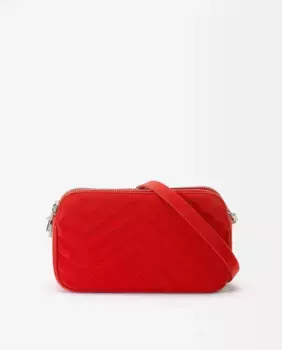 Однотонная женская сумка через плечо с мягкой подкладкой, несколькими отделениями и застежкой-молнией Parfois, красный