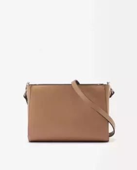 Однотонная женская сумка через плечо с несколькими отделениями и застежкой-молнией Parfois, коричневый
