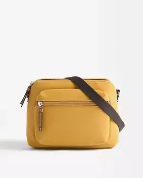 Однотонная женская сумка через плечо с несколькими отделениями и застежкой-молнией Parfois, цвет Mostaza