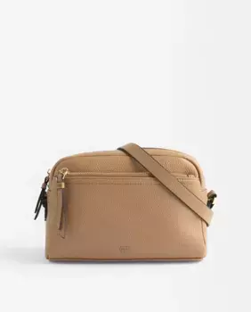 Однотонная женская сумка через плечо с несколькими отделениями и застежкой-молнией Parfois, коричневый