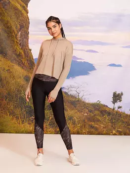 Однотонная женская толстовка с длинными рукавами LCW Active, бежевый