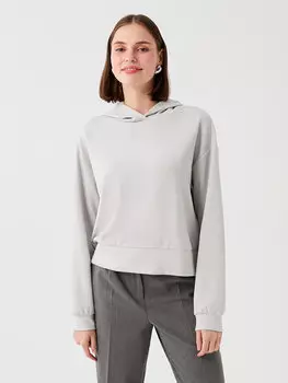 Однотонная женская толстовка с длинными рукавами LCW Vision, серый