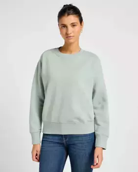 Однотонная женская толстовка с круглым вырезом Lee, зеленый