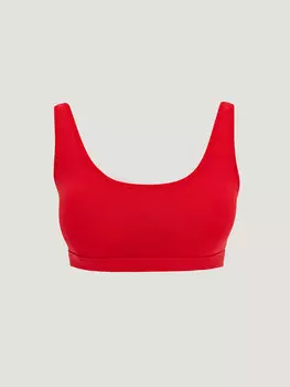 Однотонное бюстье на косточках и подушечками LCW DREAM, яркий красный
