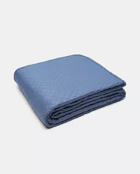 Однотонное двойное одеяло, синий