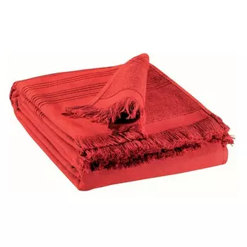 Однотонное хлопковое махровое пляжное полотенце - Канкун Vivaraise, цвет Rosso