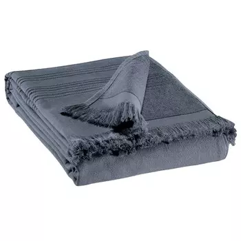 Однотонное хлопковое махровое пляжное полотенце - Канкун Vivaraise, цвет Grigio