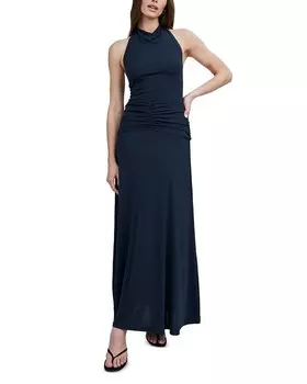 Однотонное и полосатое платье «Бобби» Solid & Striped, синий