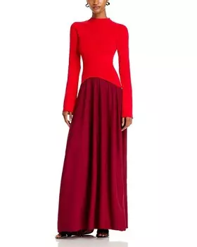 Однотонное и полосатое платье The Soglio Solid & Striped, мультиколор