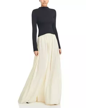 Однотонное и полосатое платье The Soglio с цветными блоками от Sofia Richie Grainge Solid & Striped, слоновая кость/кремовый