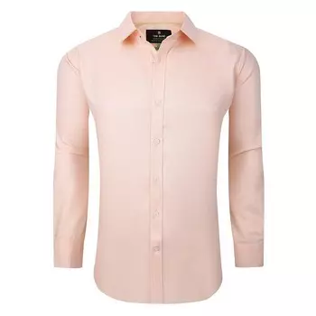 Однотонное льняное изделие Tom Baine на пуговицах с длинными рукавами, оранжевый