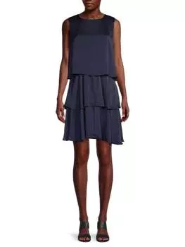 Однотонное многоуровневое платье Sam Edelman Navy