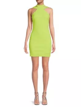 Однотонное облегающее платье Bebe, лайм