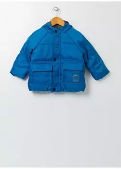 Однотонное пальто с капюшоном и длинными рукавами Saks для маленьких мальчиков Mamma12 Mammaramma