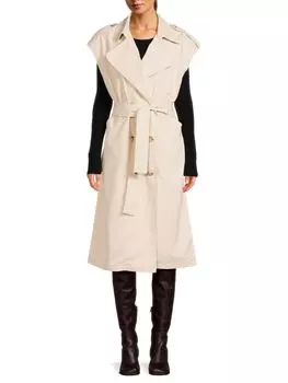 Однотонное пальто-тренч с короткими рукавами Vero Moda, цвет Birch