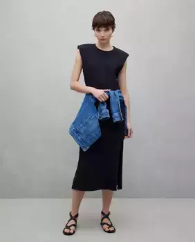 Однотонное платье без рукавов Easy Wear, чёрный