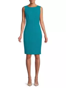 Однотонное платье-футляр Calvin Klein, цвет Lagoon