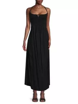 Однотонное платье макси kelli Area Stars Black