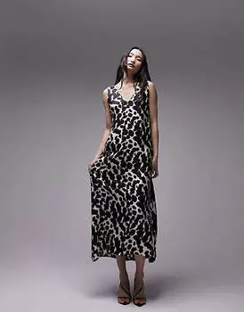 Однотонное платье миди Topshop splodge