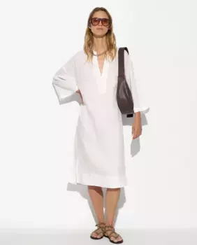 Однотонное платье-рубашка в стиле оверсайз Parfois, белый