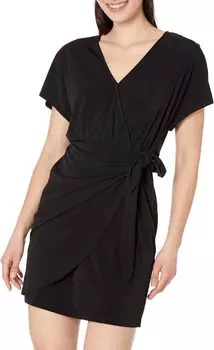 Однотонное платье с запахом и завязками MICHAEL Michael Kors, черный
