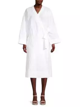 Однотонное платье с запахом Jil Sander Natural