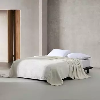 Однотонное плюшевое одеяло Calvin Klein Core, размер King, слоновая кость/кремовый