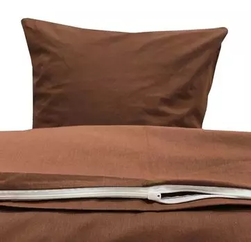Однотонное постельное белье 135х200 см из 4 шт./2 шт. Комплект пододеяльников Renforce из хлопка, размер: 4 шт. 135х200 см, цвет: коричневый leonado vicenti