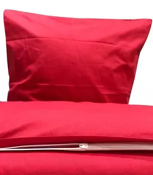 Однотонное постельное белье 135х200 см из 4 шт./2 шт. Комплект пододеяльников Renforce из хлопка, размер: 4 шт. 135х200 см, цвет: красный leonado vicenti