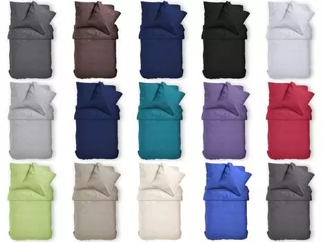 Однотонное постельное белье - антрацит/темно-серый - Renforce 2 шт. 135х200 80х80 см Mskaan