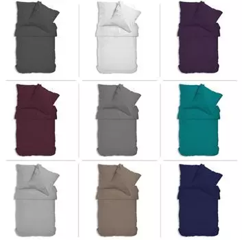 Однотонное постельное белье, однотонные комплекты из микрофибры, пододеяльники, молния премиум-класса, размер: 2 шт., 135 х 200 см, цвет: белый One-Home