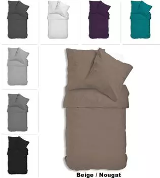 Однотонное постельное белье, однотонные комплекты из микрофибры, пододеяльники, размер: 2 шт., 155 х 220 см, цвет: бежевый/нуга/серо-коричневый One-Home