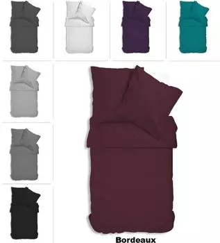 Однотонное постельное белье, однотонные комплекты из микрофибры, пододеяльники, размер: 2 шт., 135 х 200 см, цвет: бордовый One-Home