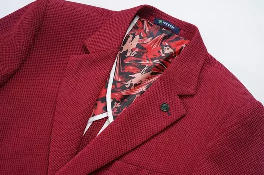 Однотонное спортивное пальто Tom Baine Slim Fit Waffle Performance, цвет Burgundy